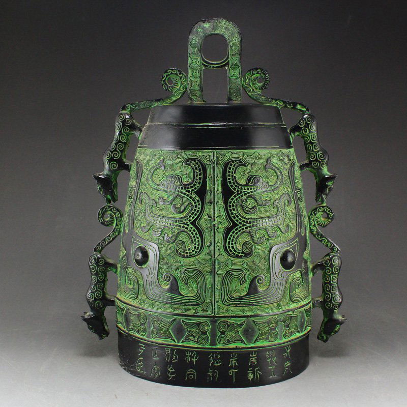 Vintage Chinese Bronze Music Bell Statue (1 of 8)
