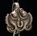 Openwork Vintage Silver Inlay Red Agate Pendant - 4
