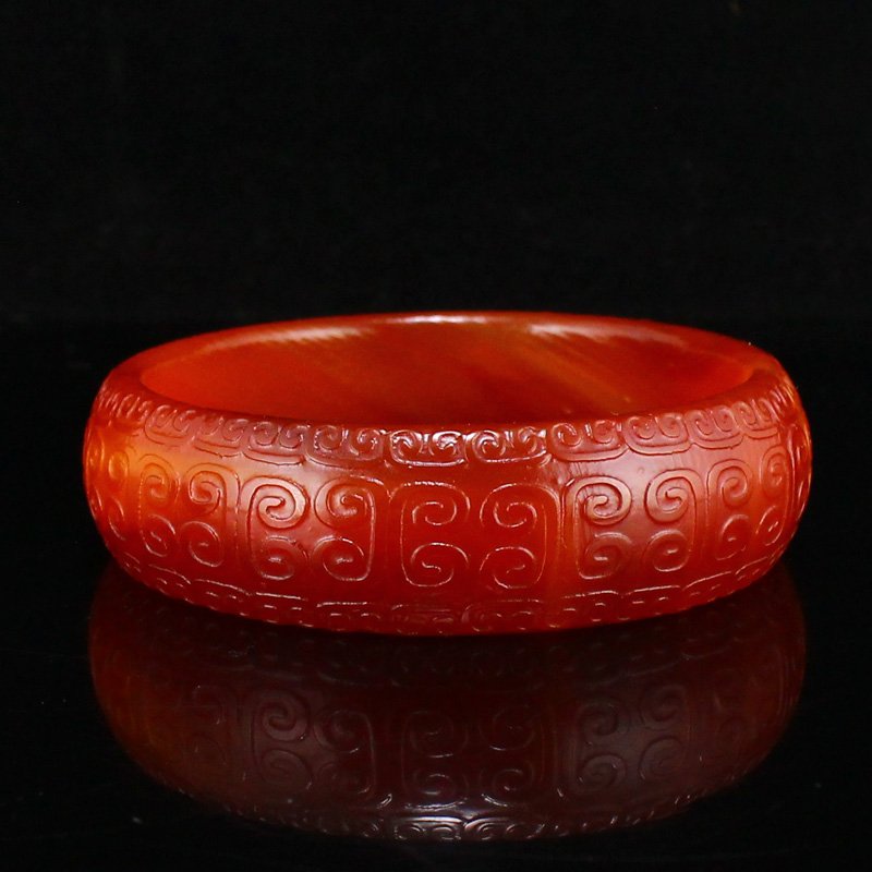 Vintage Chinese Red Agate Arm Bracelet (1 of 7)