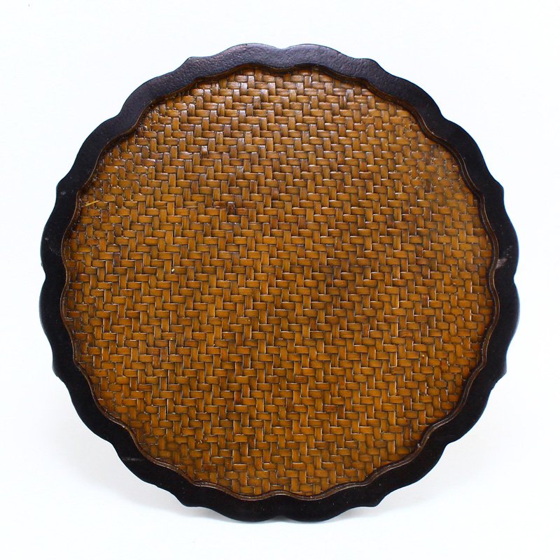Handwork Chinese Zitan Wood & Bamboo Tea Tray (1 of 6)