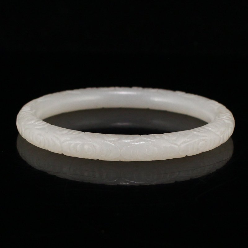 Inside Diameter 60 MM Chinese Hetian Jade Bracelet (1 of 8)