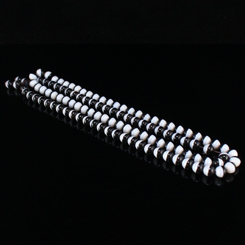 Chinese Natural Agate Beads Necklace w Certificate (1 of 9)