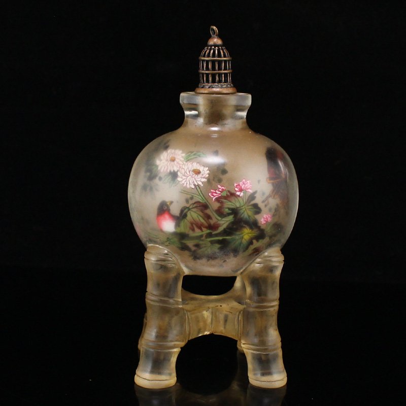 Chinese Peking Glass Inside Painting Snuff Bottle (1 of 9)