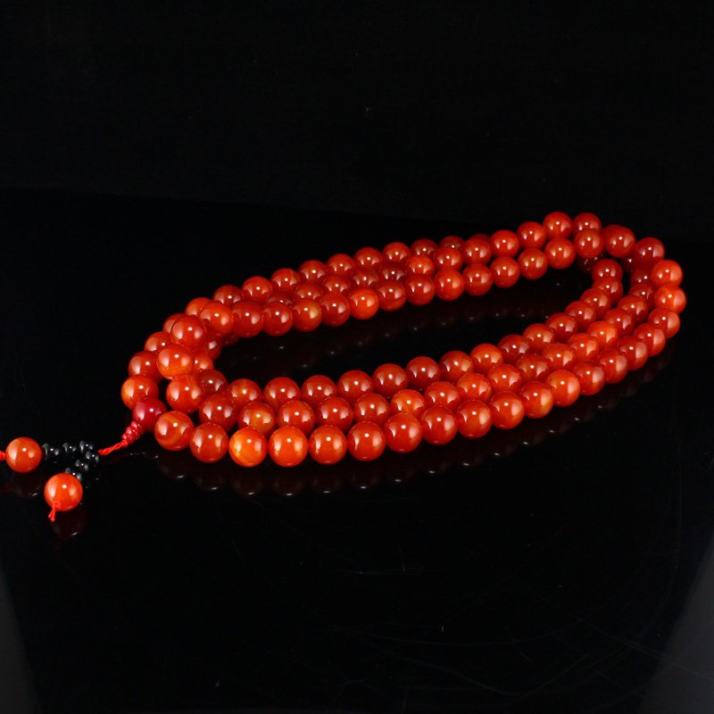 Beautiful Natural Red Agate Beads Prayer Necklace (1 of 7)