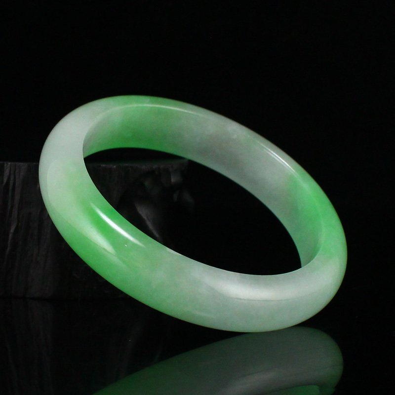 Inside Diameter 56 MM Natural Jadeite Bracelet (1 of 7)