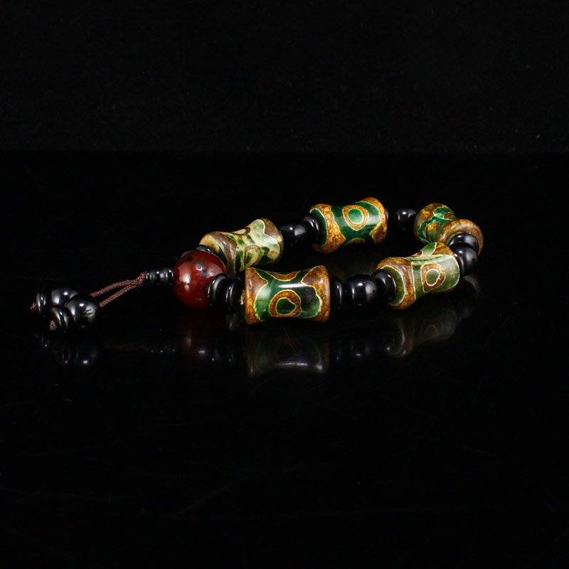 Vintage Chinese Agate Beads Bracelet (1 of 8)