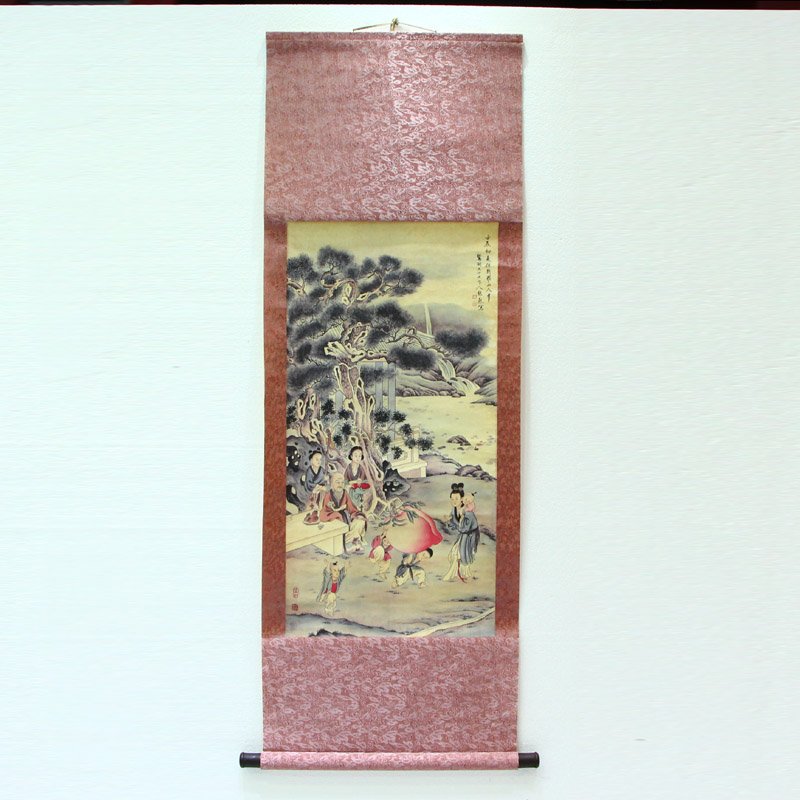Chinese Watercolour On Xuan Paper Figures Painting: Chinese Watercolour On Xuan Paper Figures Painting - Zhang Xiong (1803—1886) Dimension: 590 x 1460 (mm) 23.22 x 57.48(inches) Weight 0.86 lbs/392 g
