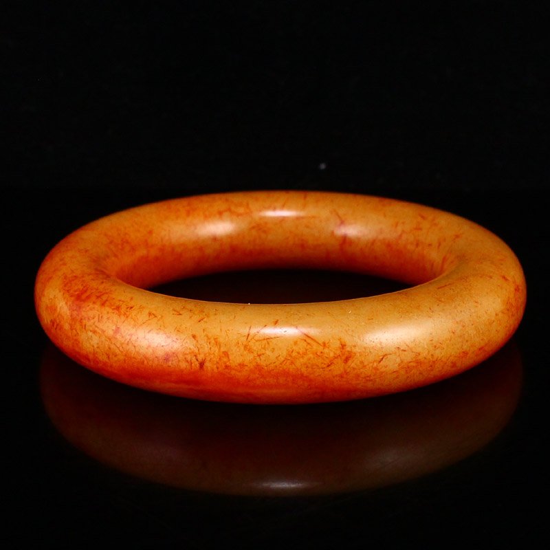 Inside Diameter 66 MM Vintage Hetian Jade Bracelet (1 of 6)