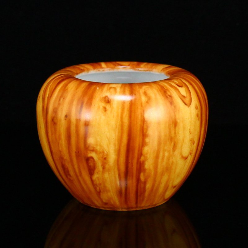 Chinese Qing Dy Muwen Glaze Porcelain Brush Washer (1 of 5)