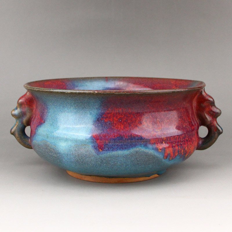 Variable Glaze Jun Kiln Porcelain Incense Burner (1 of 8)