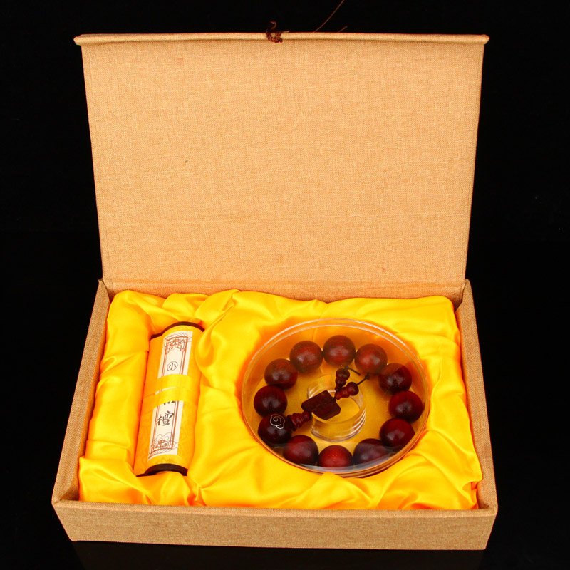 Beautiful 21 MM Natural Zitan Wood Beads Bracelet w Box (1 of 11)