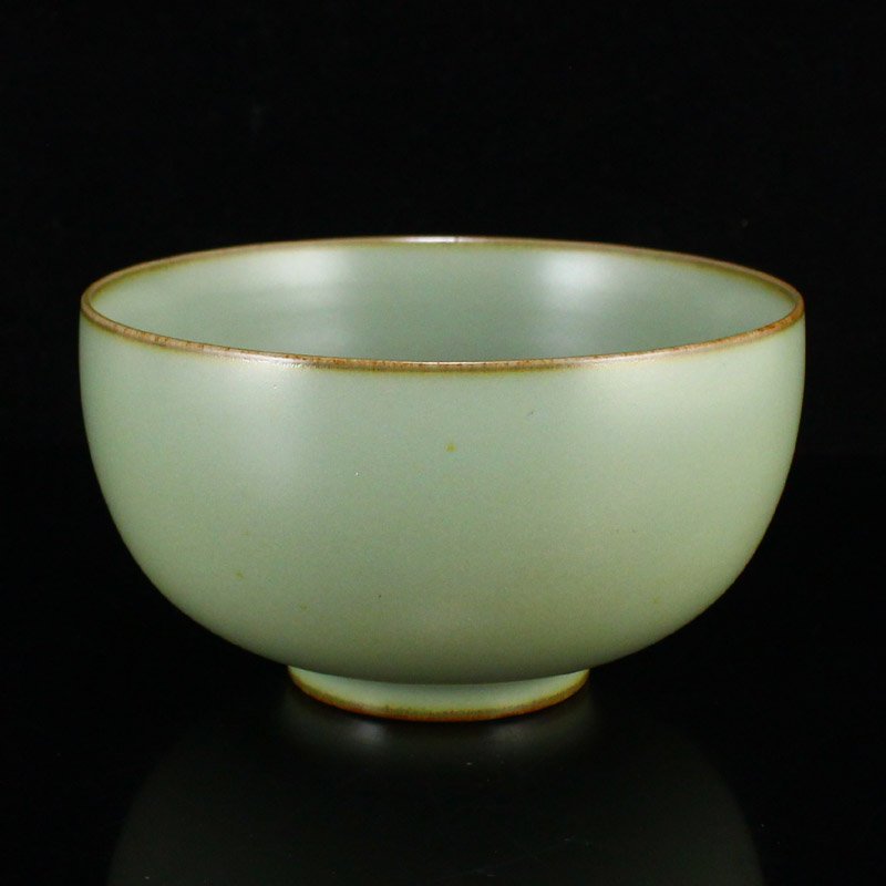 Vintage Chinese Ru Kiln Porcelain Bowl (1 of 8)