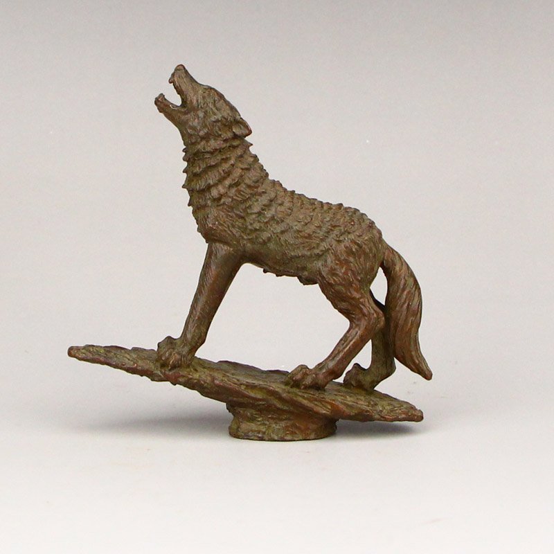 Vintage Chinese Red Copper Wolf Statue (1 of 6)