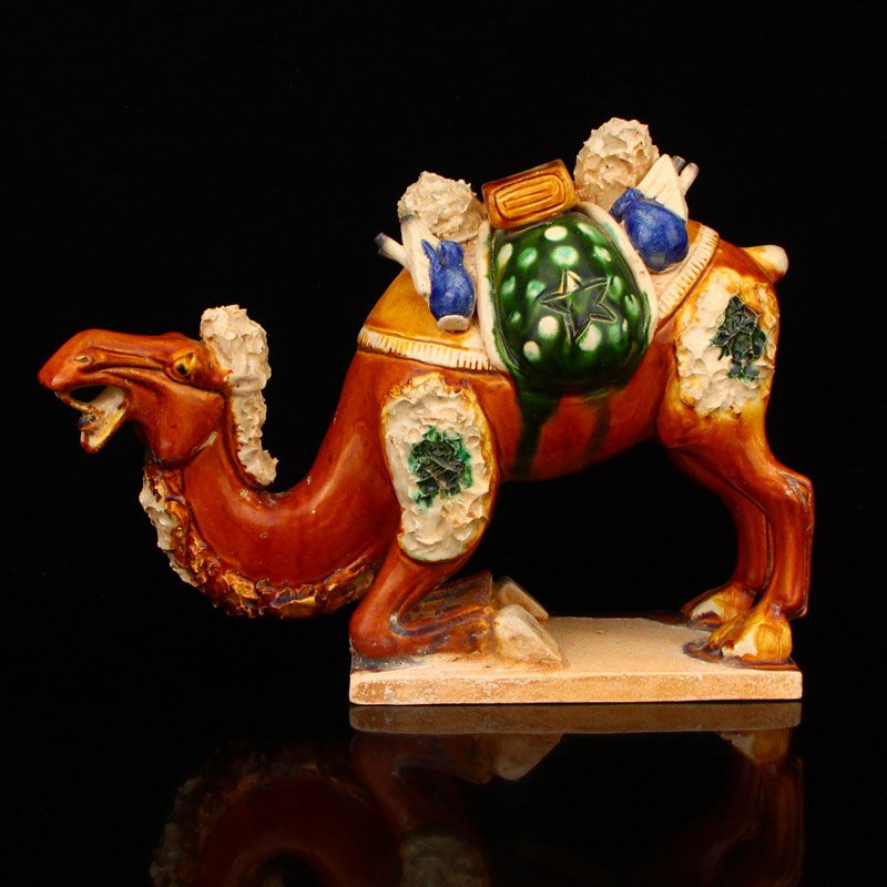 Beautiful Tang Sancai Porcelain Camel Statue (1 of 9)