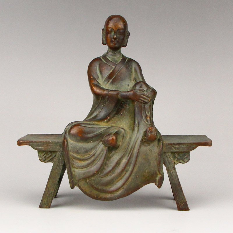 Vintage Chinese Red Copper Buddha Statue (1 of 7)