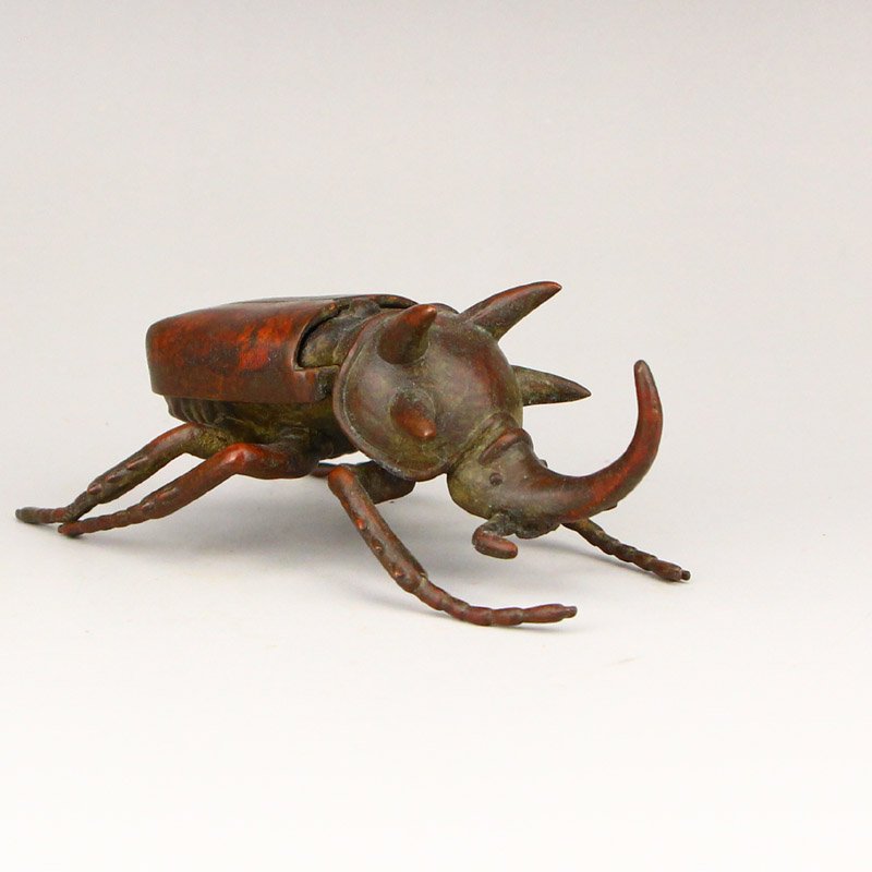 Vivid Chinese Red Copper Beetle Statue (1 of 7)
