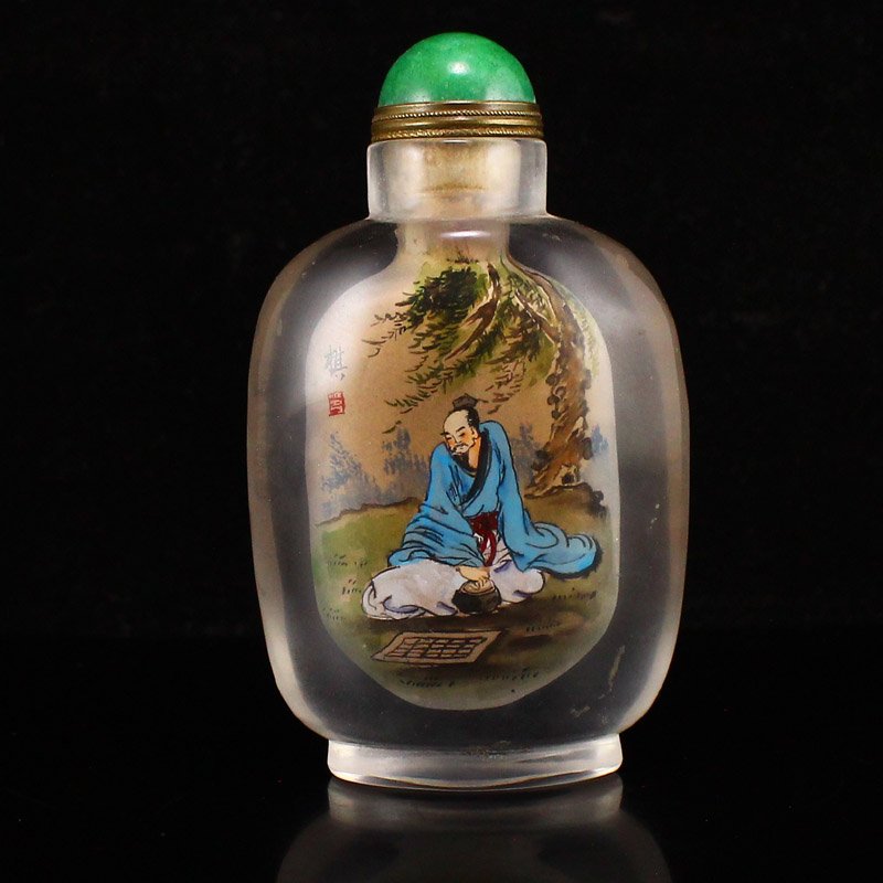 Chinese Peking Glass Inside Painting Snuff Bottle (1 of 8)