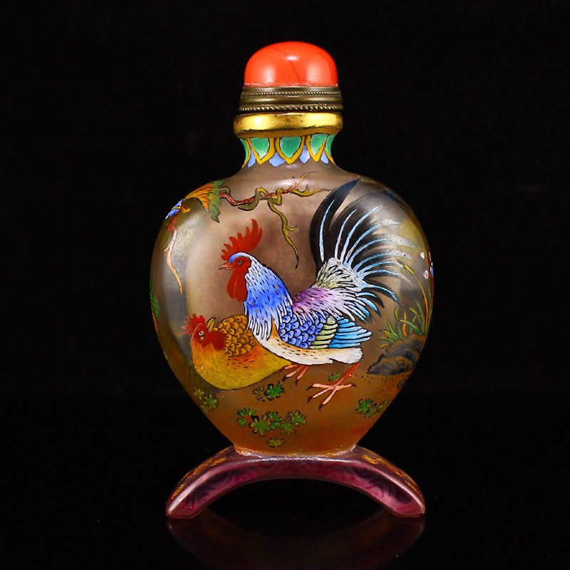 Chinese Peking Glass Inside Painting Snuff Bottle (1 of 8)