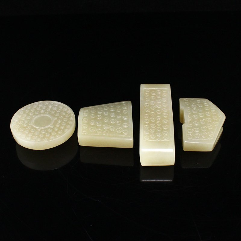 A Set Vintage Chinese Hetian Jade Sword Ornaments (1 of 11)