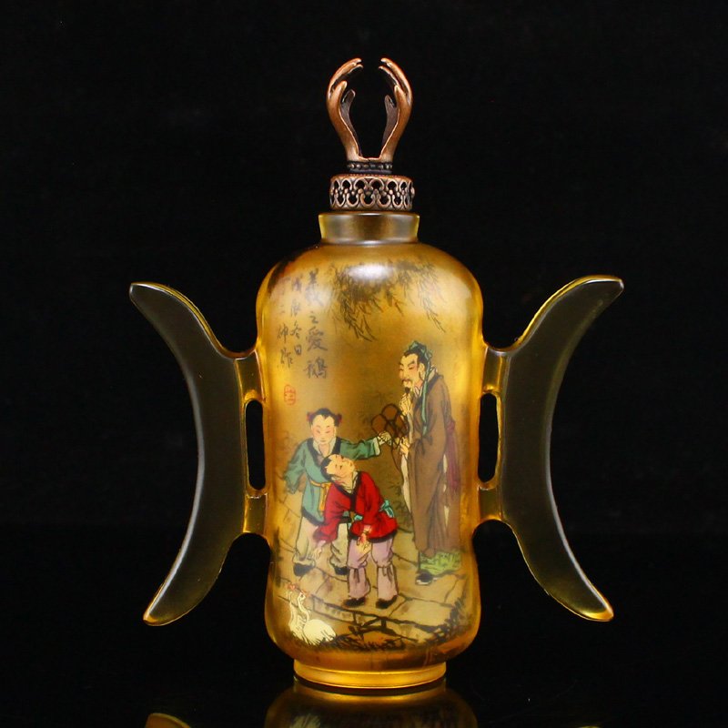 Chinese Peking Glass Inside Painting Snuff Bottle (1 of 8)