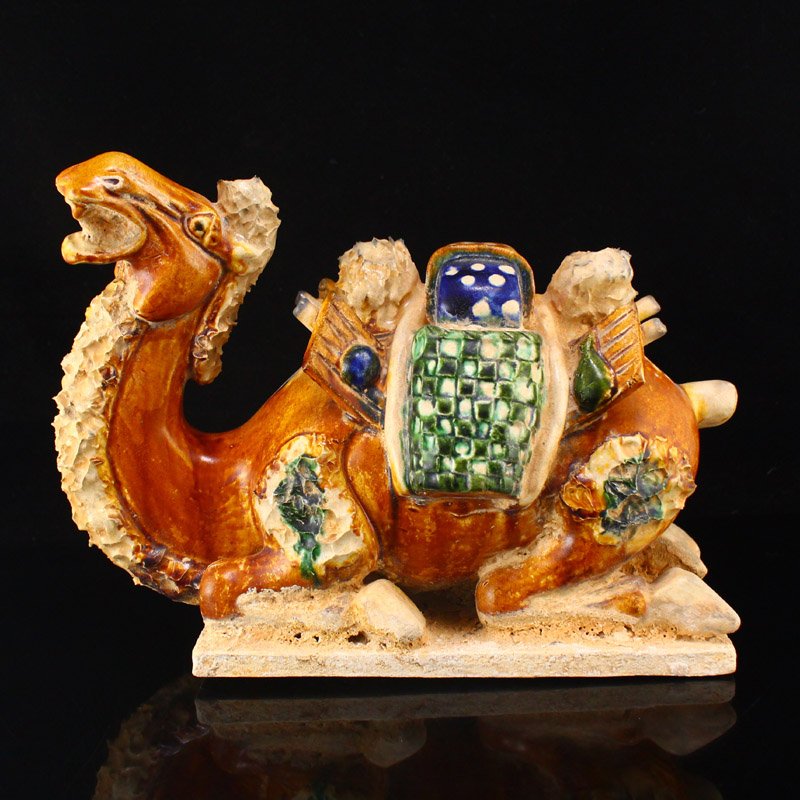 Chinese Tang Sancai Porcelain Camel Statue (1 of 9)