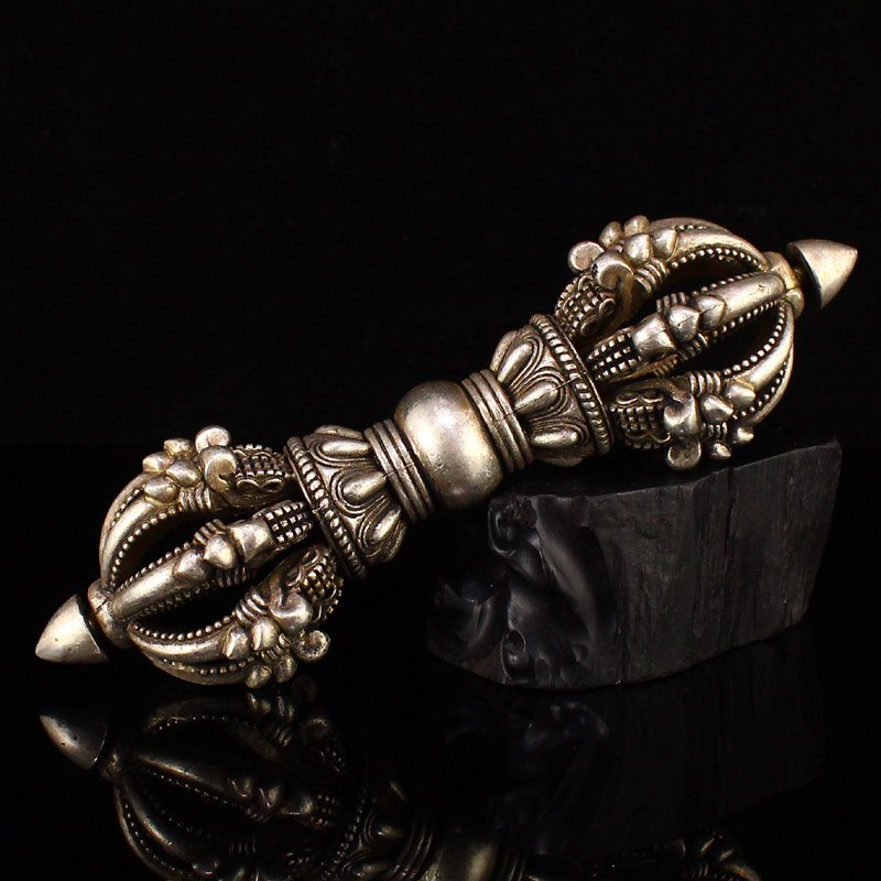 Vintage Tibetan Buddhist Silver Pestle XiangMo (1 of 6)