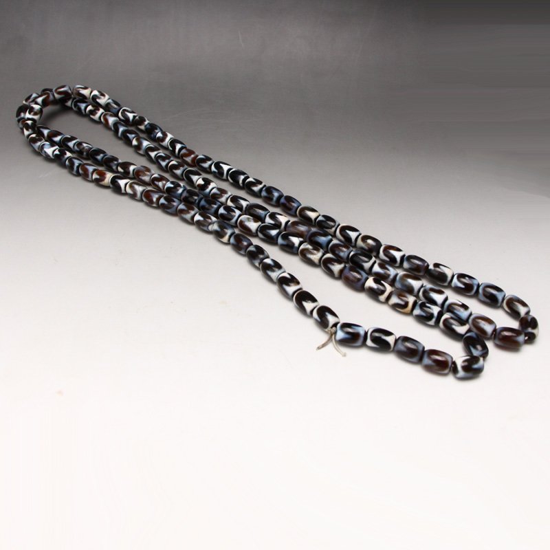 Chinese Natural Agate Beads Necklace (1 of 10)