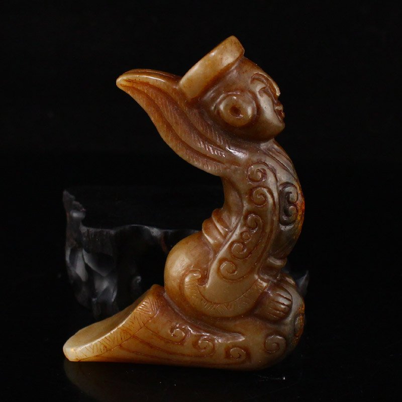 Vintage Chinese Hetian Jade Figure Statue (1 of 7)