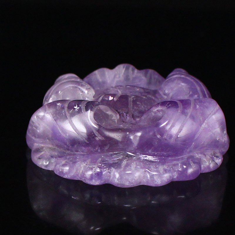 Vintage Chinese Amethyst Lotus Flower Pendant (1 of 7)