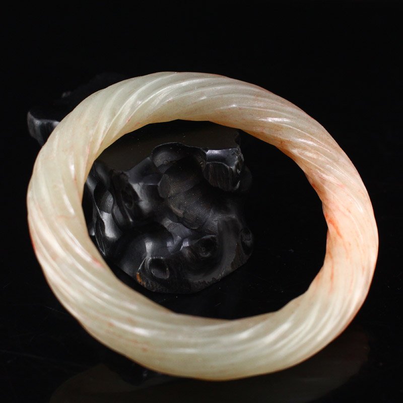 Inside Diameter 57 MM Chinese Hetian Jade Bracelet (1 of 9)