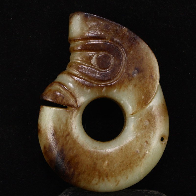 Vintage Chinese Hetian Jade Beast Pendant (1 of 8)