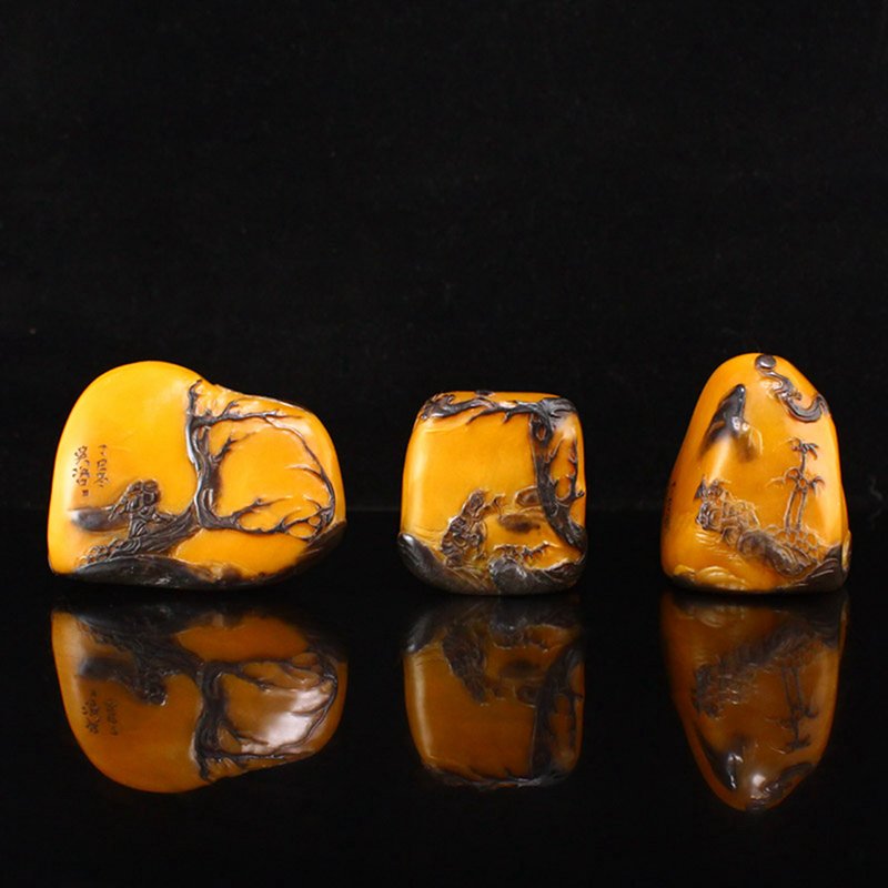 Set Vintage Tianhuang Stone Tianhuang Stone Seals w B (1 of 18)