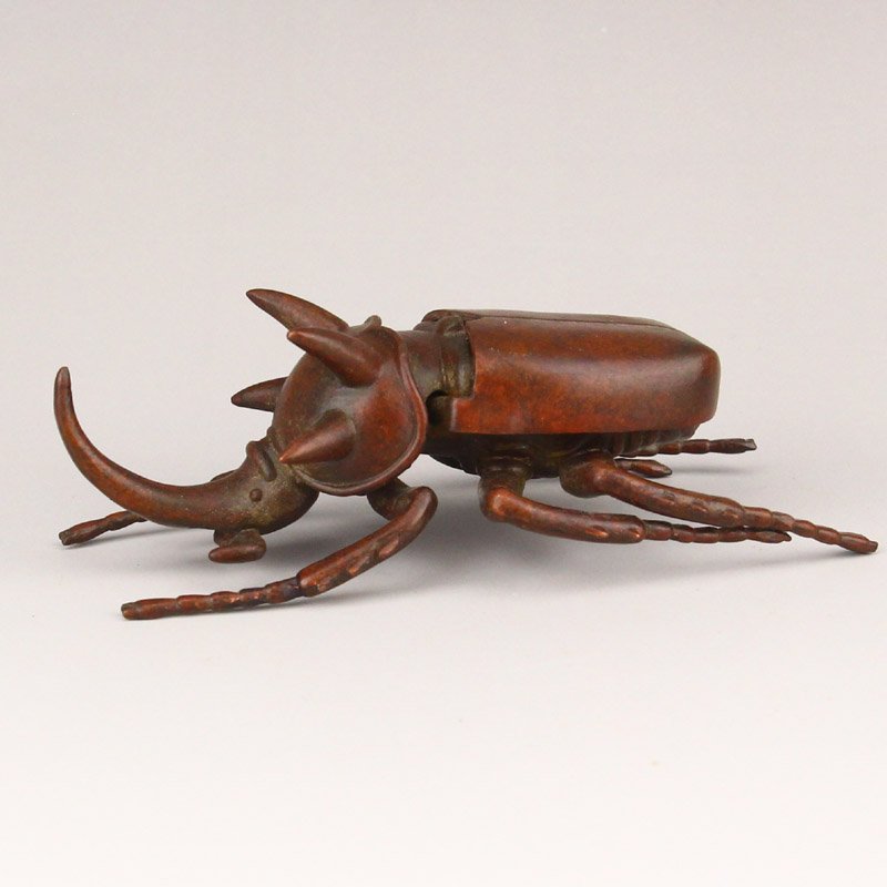 Vivid Chinese Red Copper Beetle Statue (1 of 6)