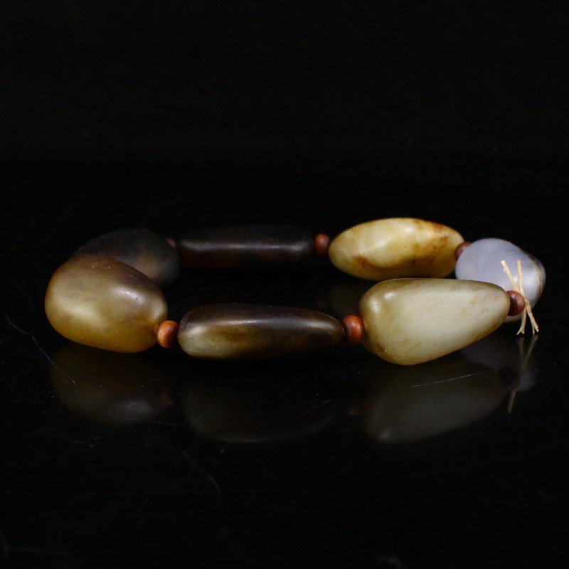 Hetian Jade Original Stone Bracelet w Certificate (1 of 7)