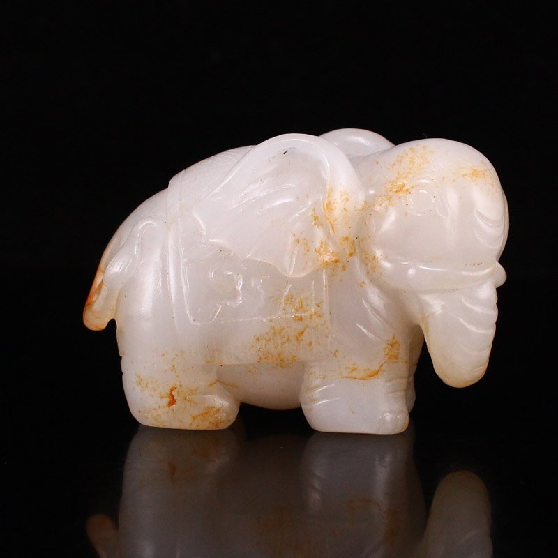 Superb Chinese Hetian Jade Elephant Pendant (1 of 7)
