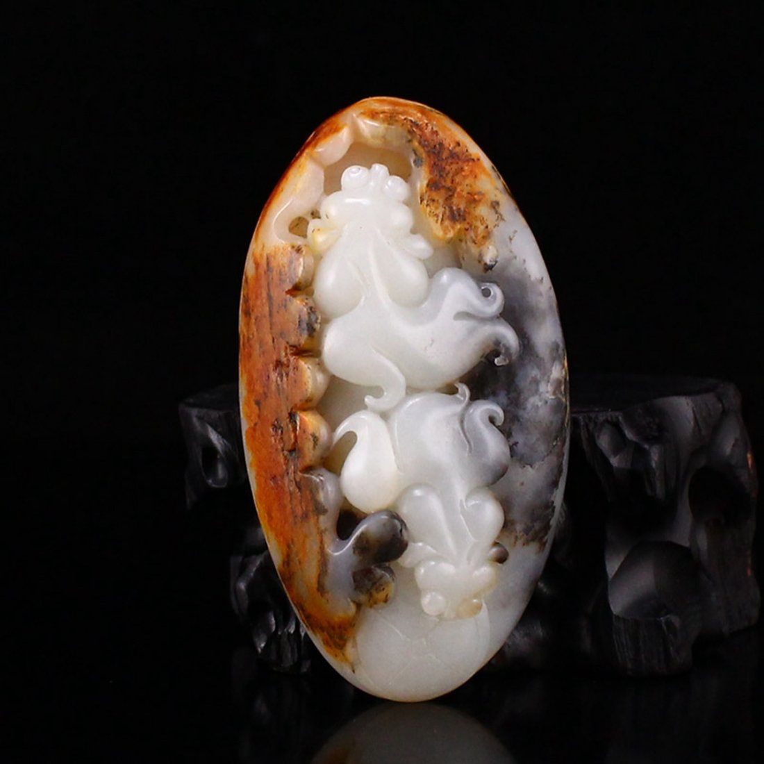 Chinese Natural Hetian Jade Fortune Beast Pendant (1 of 7)