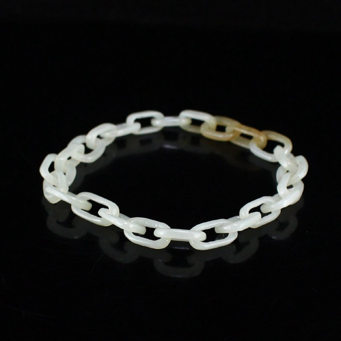 Openwork Chinese Hetian Jade Bracelet w Certificate (1 of 6)