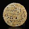 Openwork Vintage Chinese Hetian Jade Dragon Pendant