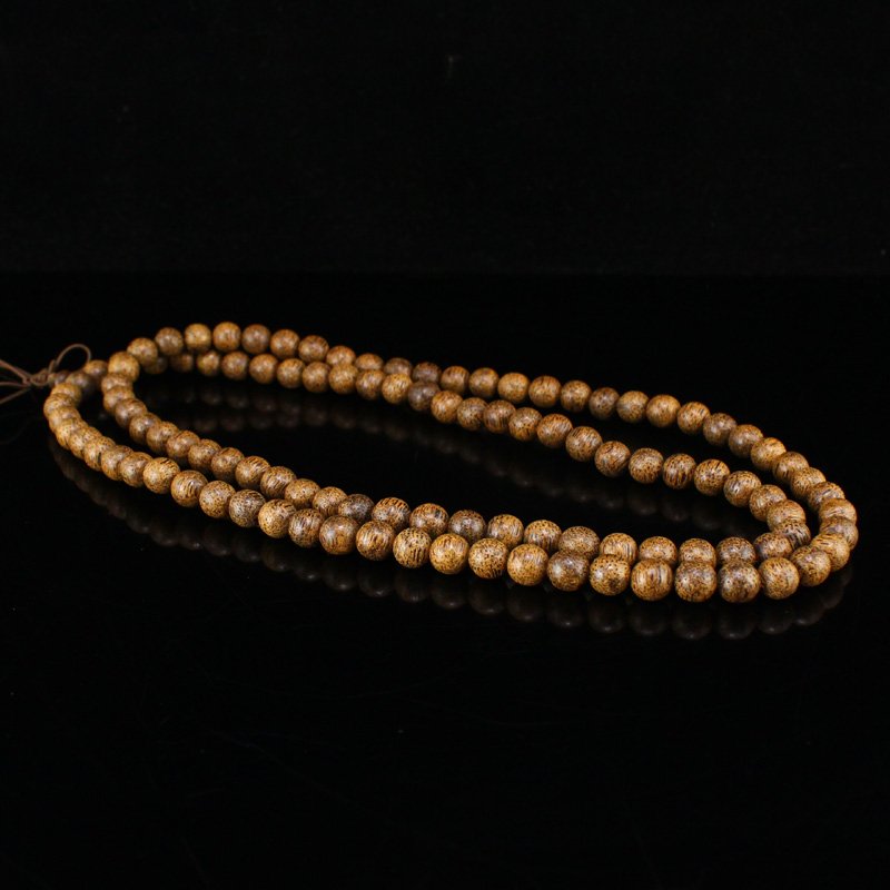 7 MM Chinese Chenxiang Wood Beads Necklace (1 of 6)
