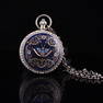 Copper Plated Silver Inlay Gems Machinery Pocket Watch