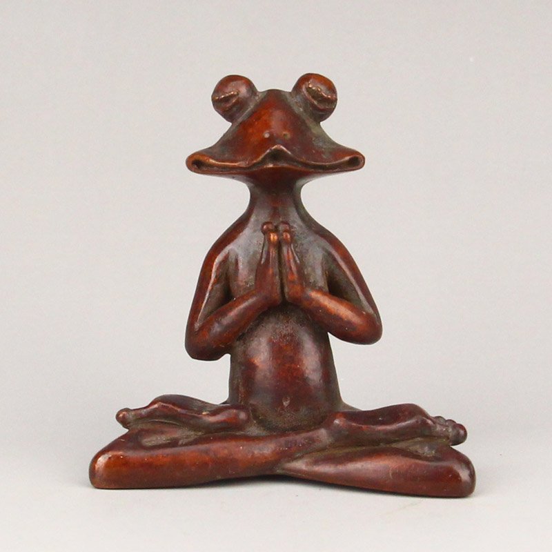 Vintage Red Copper Frog Statue (1 of 6)