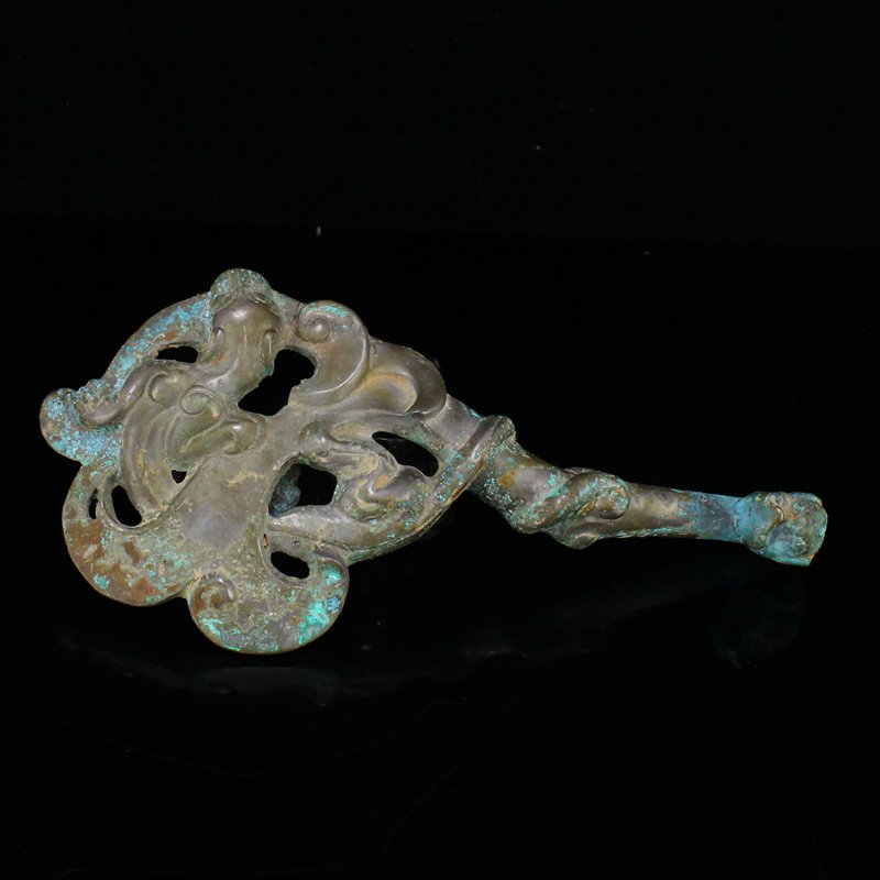 Vintage Chinese Bronze Dragon Head Belt Buckle (1 of 7)