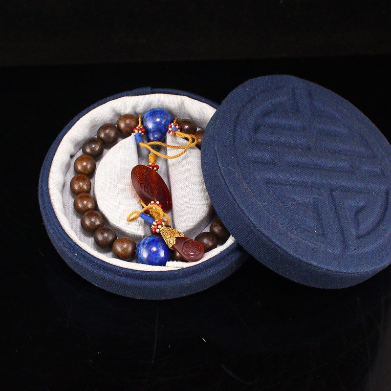 Chenxiang Wood & Lapis Lazuli Beads Prayer Bracelet (1 of 6)