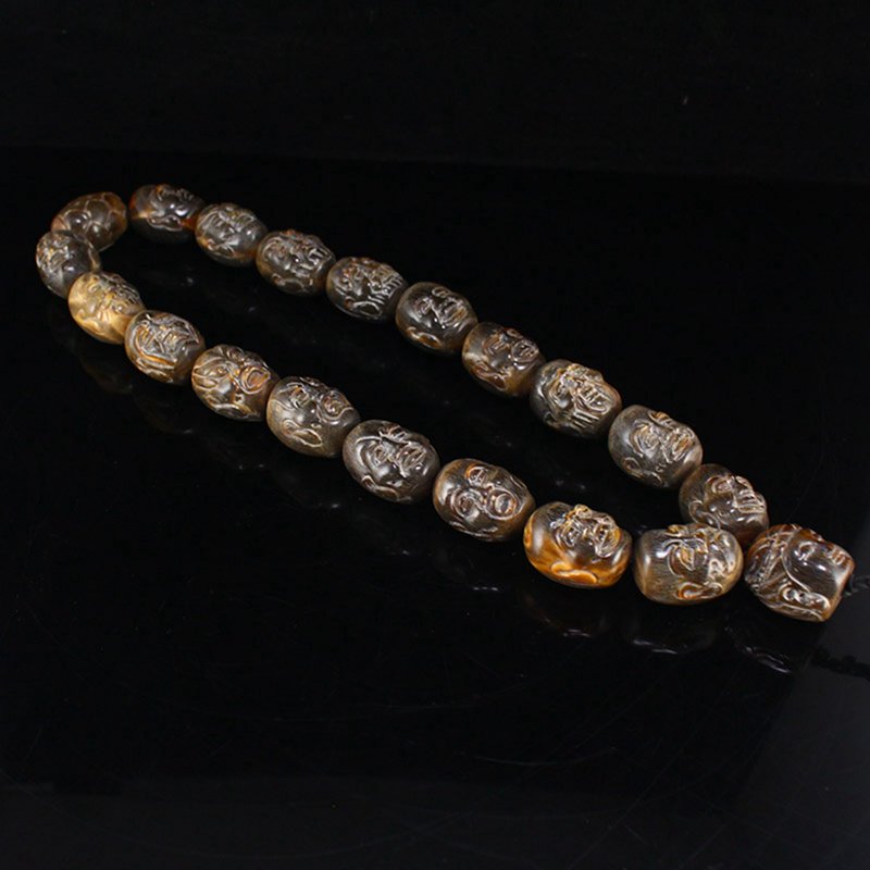 Chinese Ox Horn Buddhism Arhat Necklace (1 of 6)