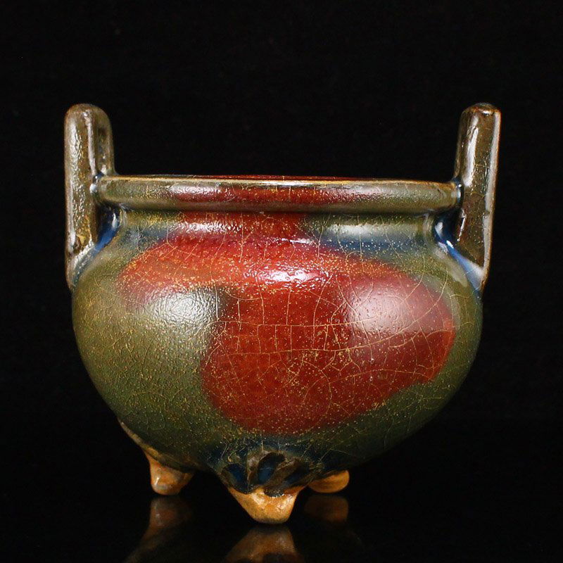Variable Glaze Jun Kiln Porcelain Incense Burner (1 of 7)