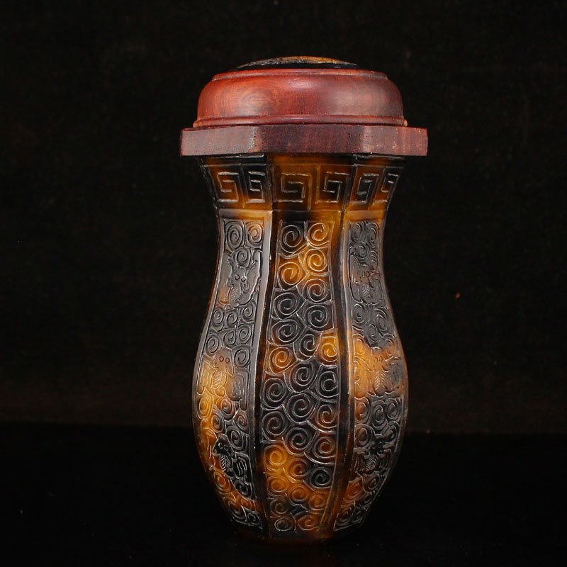 Openwork Tortoiseshell Carved Cricket Pot (1 of 8)
