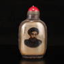 Inlaying Silver Edge Peking Glass Figure Snuff Bottle