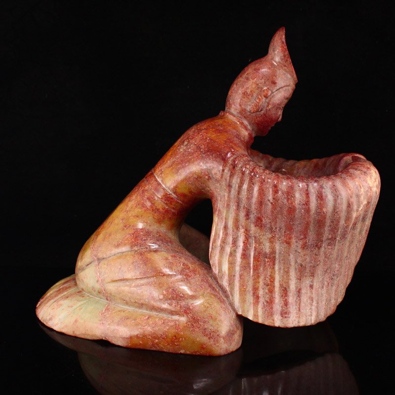 8 Kg Vintage Chinese Hetian Jade Figure Statue (1 of 7)