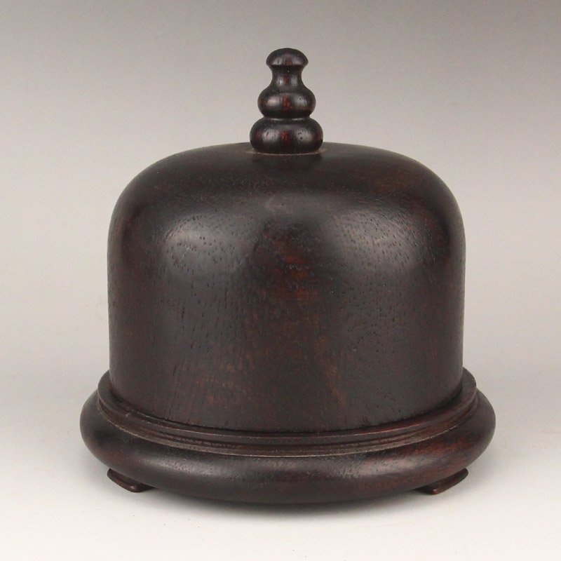 Vintage Chinese Zitan Wood Thumb Ring Box (1 of 5)