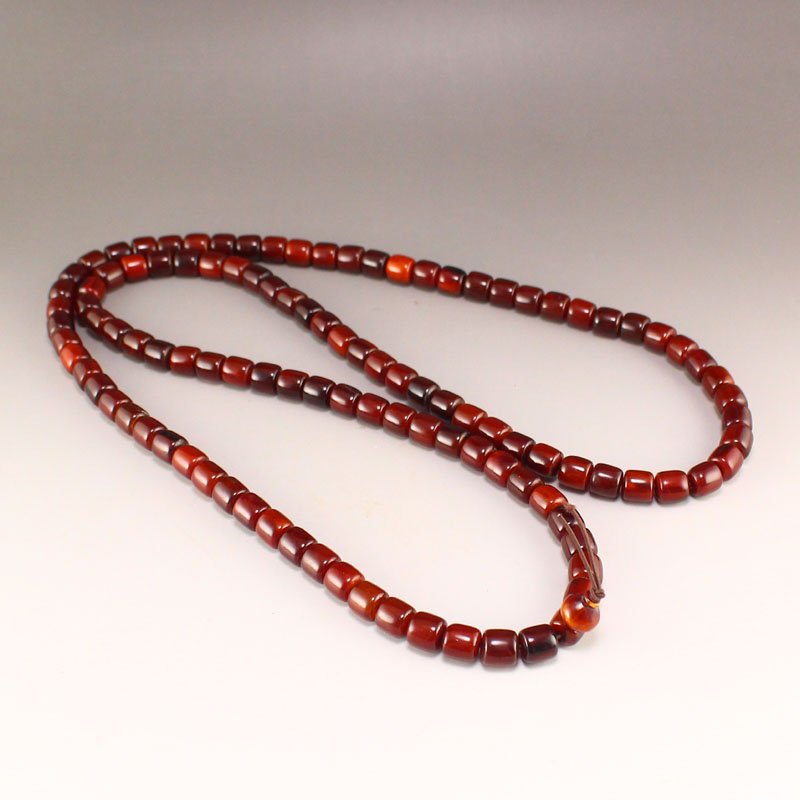9 MM Chinese Ox Horn Beads Necklace (1 of 7)